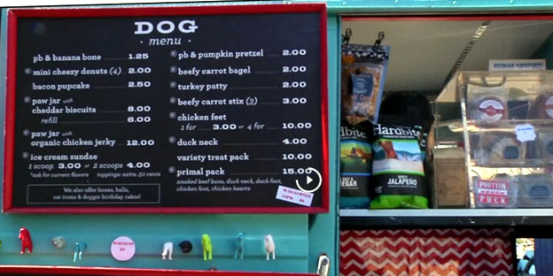 Speisekarte für Hunde