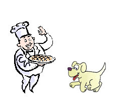 Koch und Hund