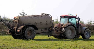 Traktor und Güllewagen
